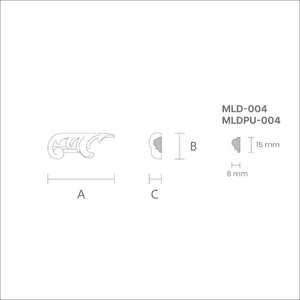 oak miniature onlay for moulding. Left